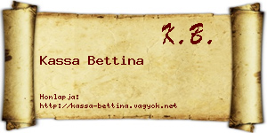 Kassa Bettina névjegykártya