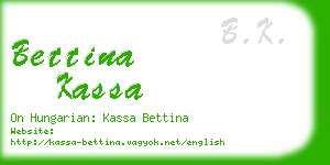 bettina kassa business card